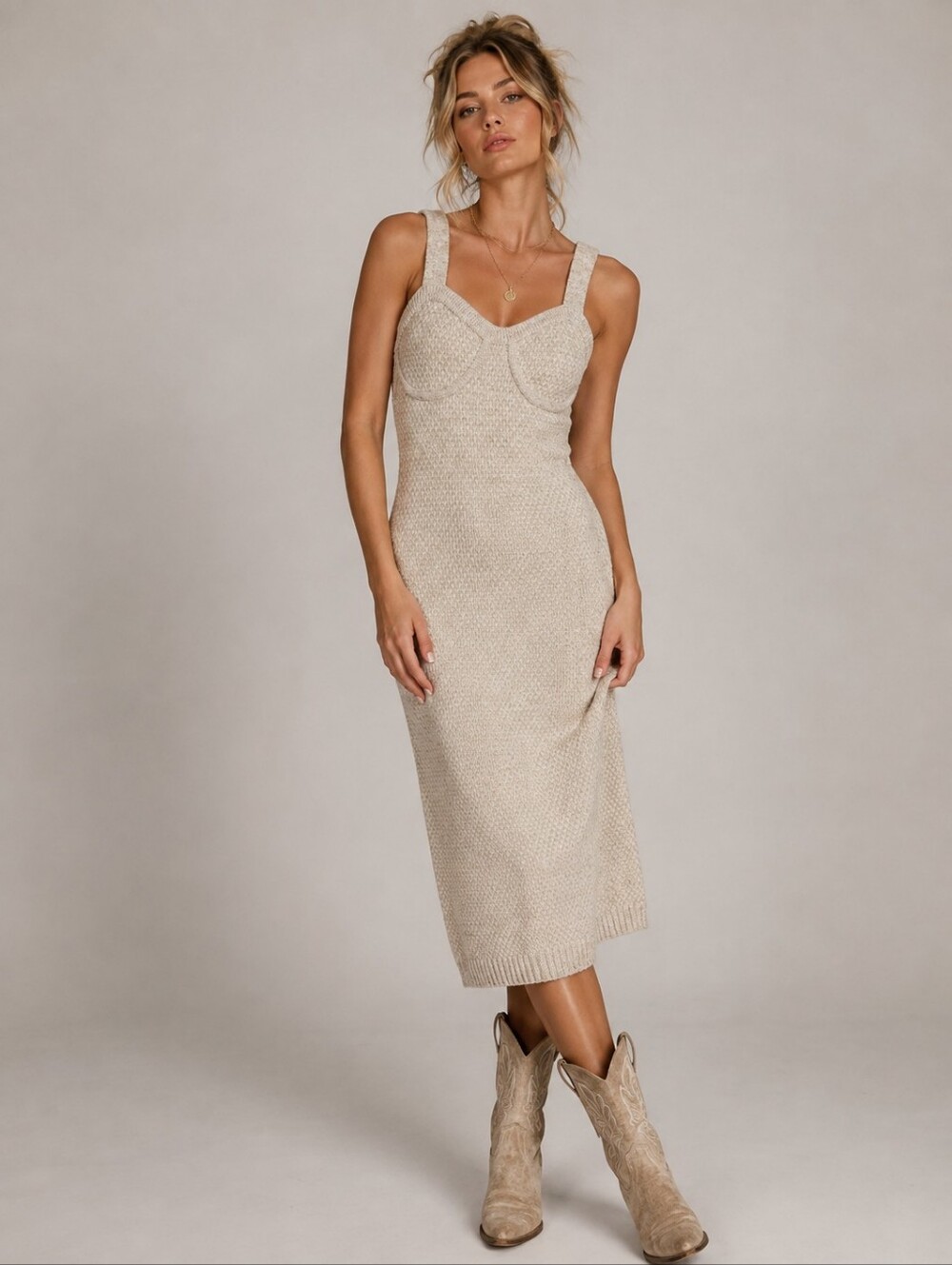 NWT DH New York Serena Sweater Dress Size M Wool Cashmere Blend Knit Midi